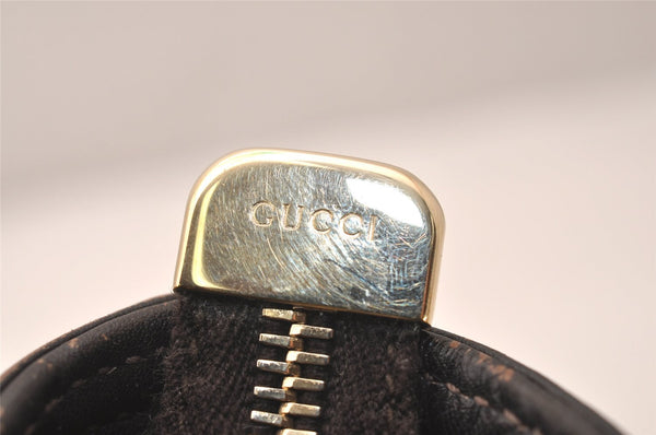 Authentic GUCCI Guccissima GG Leather Shoulder Cross Bag 201446 Brown 7765J