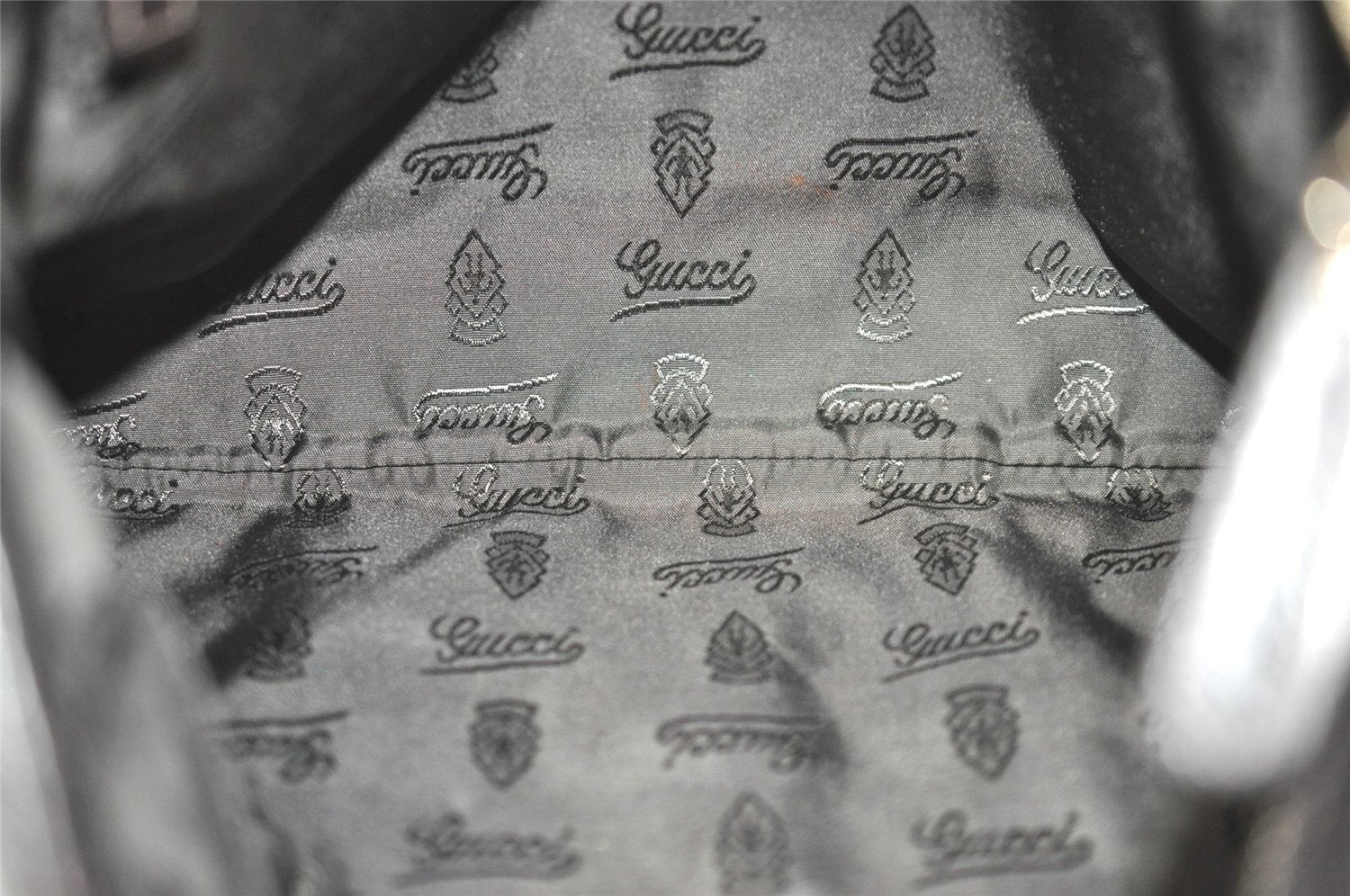 Authentic GUCCI Guccissima GG Leather Shoulder Cross Bag 201446 Brown 7765J