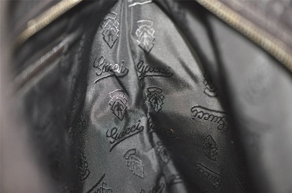 Authentic GUCCI Guccissima GG Leather Shoulder Cross Bag 201446 Brown 7765J