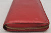 Authentic Louis Vuitton Vernis Zippy Wallet Long Purse Red M91981 LV 7767J