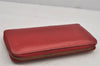 Authentic Louis Vuitton Vernis Zippy Wallet Long Purse Red M91981 LV 7767J