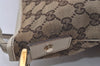 Authentic GUCCI Abbey Shoulder Cross Bag GG Canvas Leather 131326 Brown 7768I
