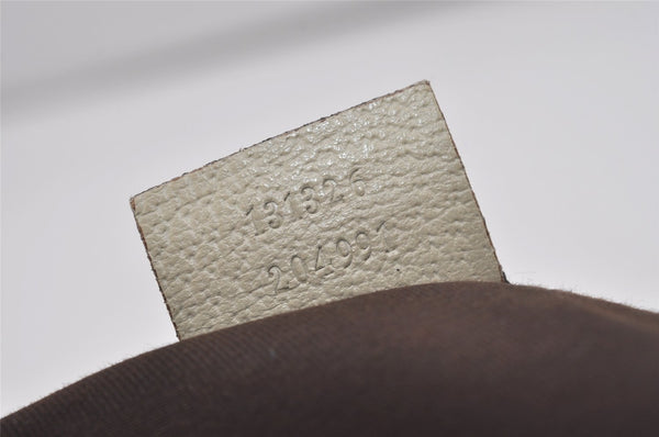 Authentic GUCCI Abbey Shoulder Cross Bag GG Canvas Leather 131326 Brown 7768I