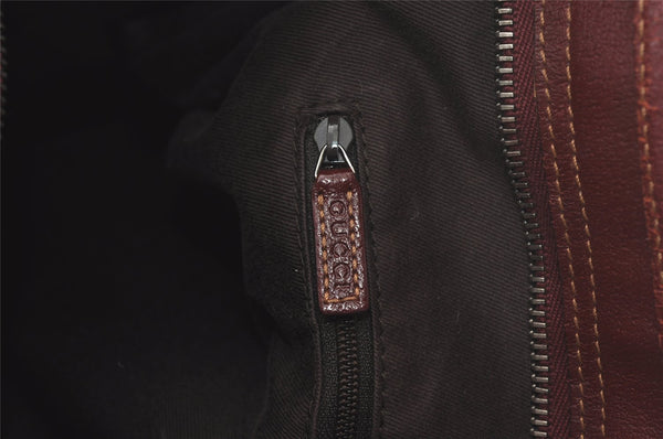 Authentic GUCCI Shoulder Cross Body Bag GG Canvas Leather 113013 Brown 7769I