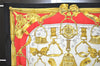 Authentic HERMES Carre 90 Scarf "ETRIERS" Silk Black Box 7769J