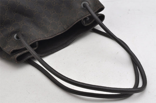 Authentic GUCCI Vintage Shoulder Tote Bag GG Canvas Leather 101341 Brown 7770I