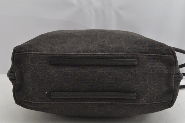Authentic GUCCI Vintage Shoulder Tote Bag GG Canvas Leather 101341 Brown 7770I