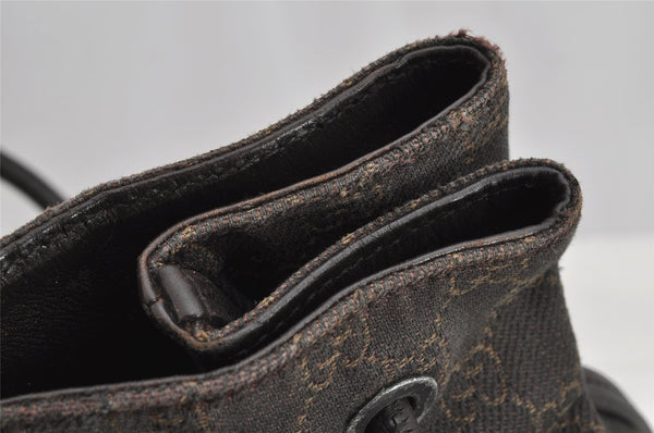 Authentic GUCCI Vintage Shoulder Tote Bag GG Canvas Leather 101341 Brown 7770I