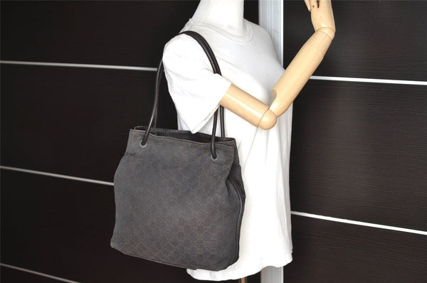 Authentic GUCCI Vintage Shoulder Tote Bag GG Canvas Leather 101341 Brown 7770I