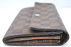 Authentic Louis Vuitton Damier Pochette Porte Monnaie Credit N61724 Wallet 7771I