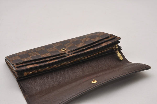 Authentic Louis Vuitton Damier Pochette Porte Monnaie Credit N61724 Wallet 7771I