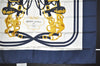 Authentic HERMES Carre 90 Scarf "BRIDES de GALA par" Silk Navy 7771J