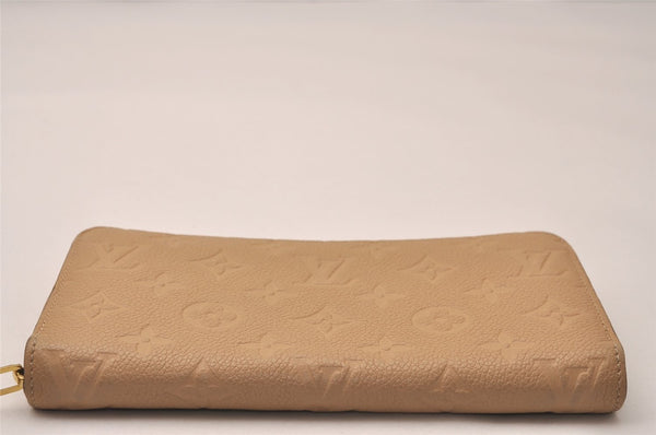 Authentic Louis Vuitton Monogram Empreinte Zippy Wallet Beige M61866 Box 7772J