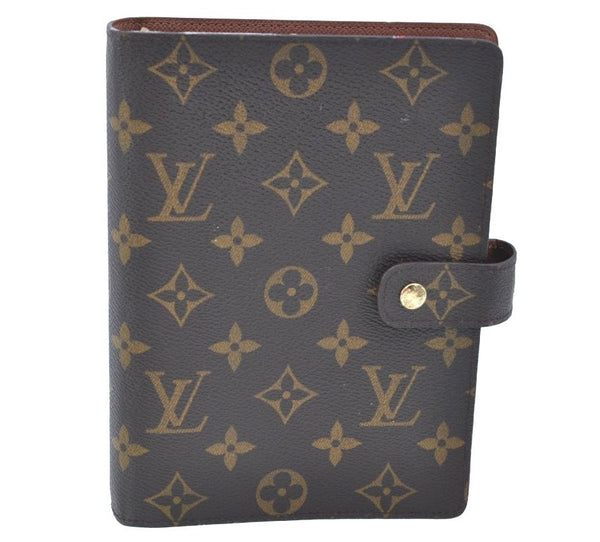 Authentic Louis Vuitton Monogram Agenda MM Notebook Cover R20004 LV 7773J