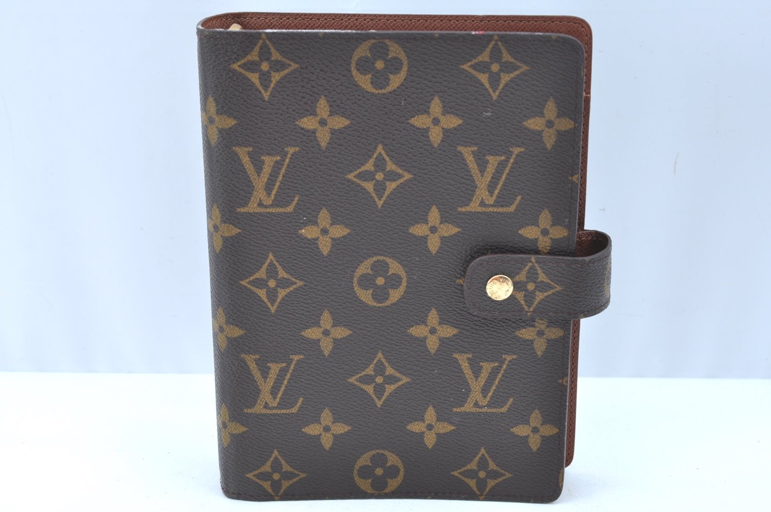 Authentic Louis Vuitton Monogram Agenda MM Notebook Cover R20004 LV 7773J