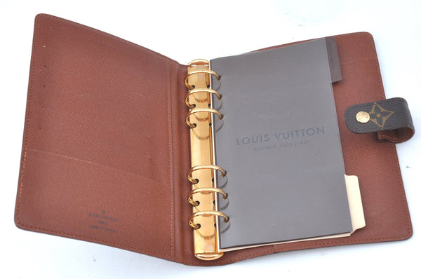 Authentic Louis Vuitton Monogram Agenda MM Notebook Cover R20004 LV 7773J