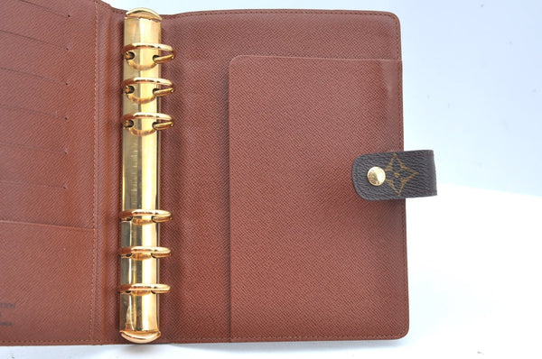 Authentic Louis Vuitton Monogram Agenda MM Notebook Cover R20004 LV 7773J