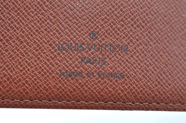 Authentic Louis Vuitton Monogram Agenda MM Notebook Cover R20004 LV 7773J