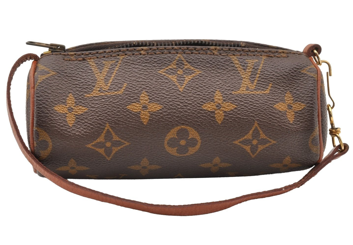 Authentic Louis Vuitton Monogram Papillon Pouch Old Model LV Junk 7774I