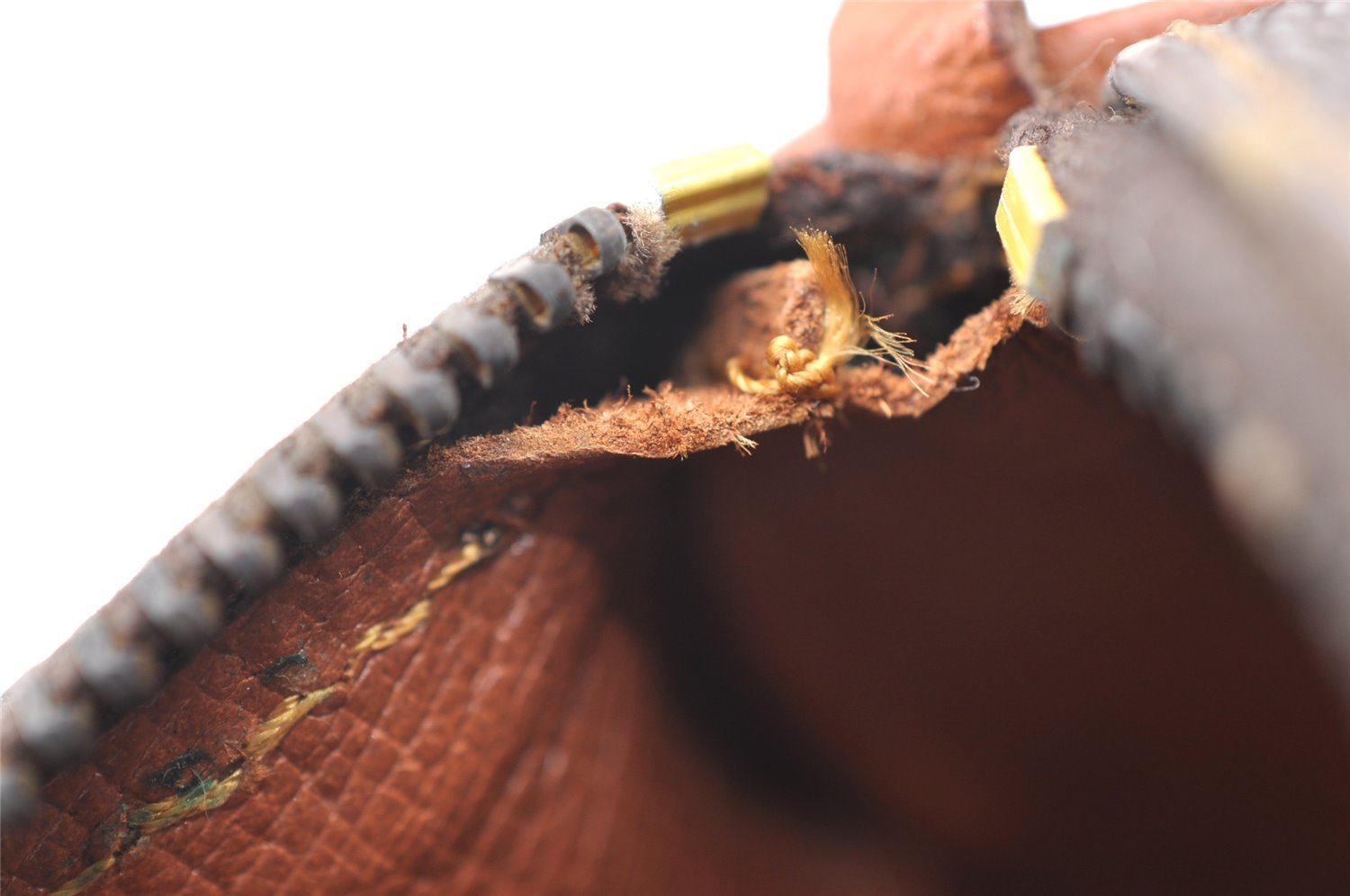 Authentic Louis Vuitton Monogram Papillon Pouch Old Model LV Junk 7774I