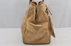 Authentic COACH Hamptons Weekend Tote Bag Nylon Leather 10663 Beige 7775I