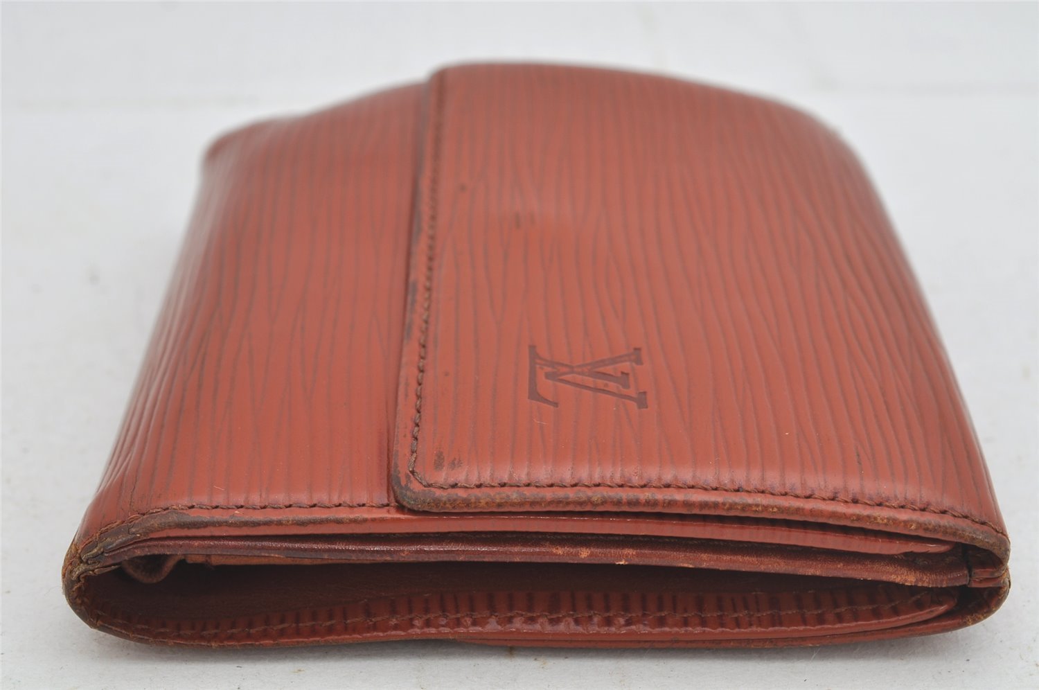 Louis Vuitton Epi Porte Monnaie Billets Cartes Credit Wallet M63488 Brown 7775J