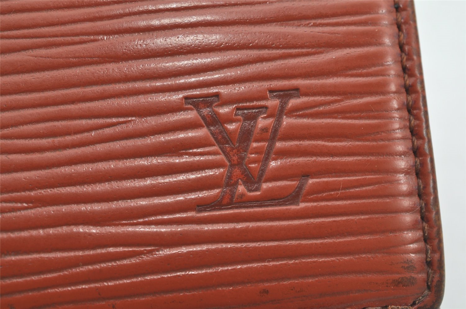 Louis Vuitton Epi Porte Monnaie Billets Cartes Credit Wallet M63488 Brown 7775J