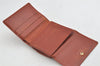 Louis Vuitton Epi Porte Monnaie Billets Cartes Credit Wallet M63488 Brown 7775J