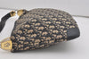 Authentic Christian Dior Trotter Shoulder Hand Bag Canvas Leather Blue 7776I