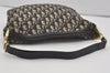 Authentic Christian Dior Trotter Shoulder Hand Bag Canvas Leather Blue 7776I