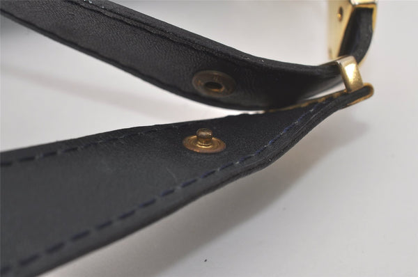 Authentic Christian Dior Trotter Shoulder Hand Bag Canvas Leather Blue 7776I