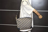 Authentic Christian Dior Trotter Shoulder Hand Bag Canvas Leather Blue 7776I