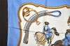 Authentic HERMES Carre 90 Scarf "REPRISE" Silk Light Blue 7776J