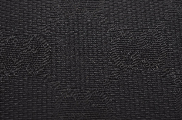 Authentic GUCCI Vintage Card Pass Case Purse GG Canvas Leather 04009 Black 7777J