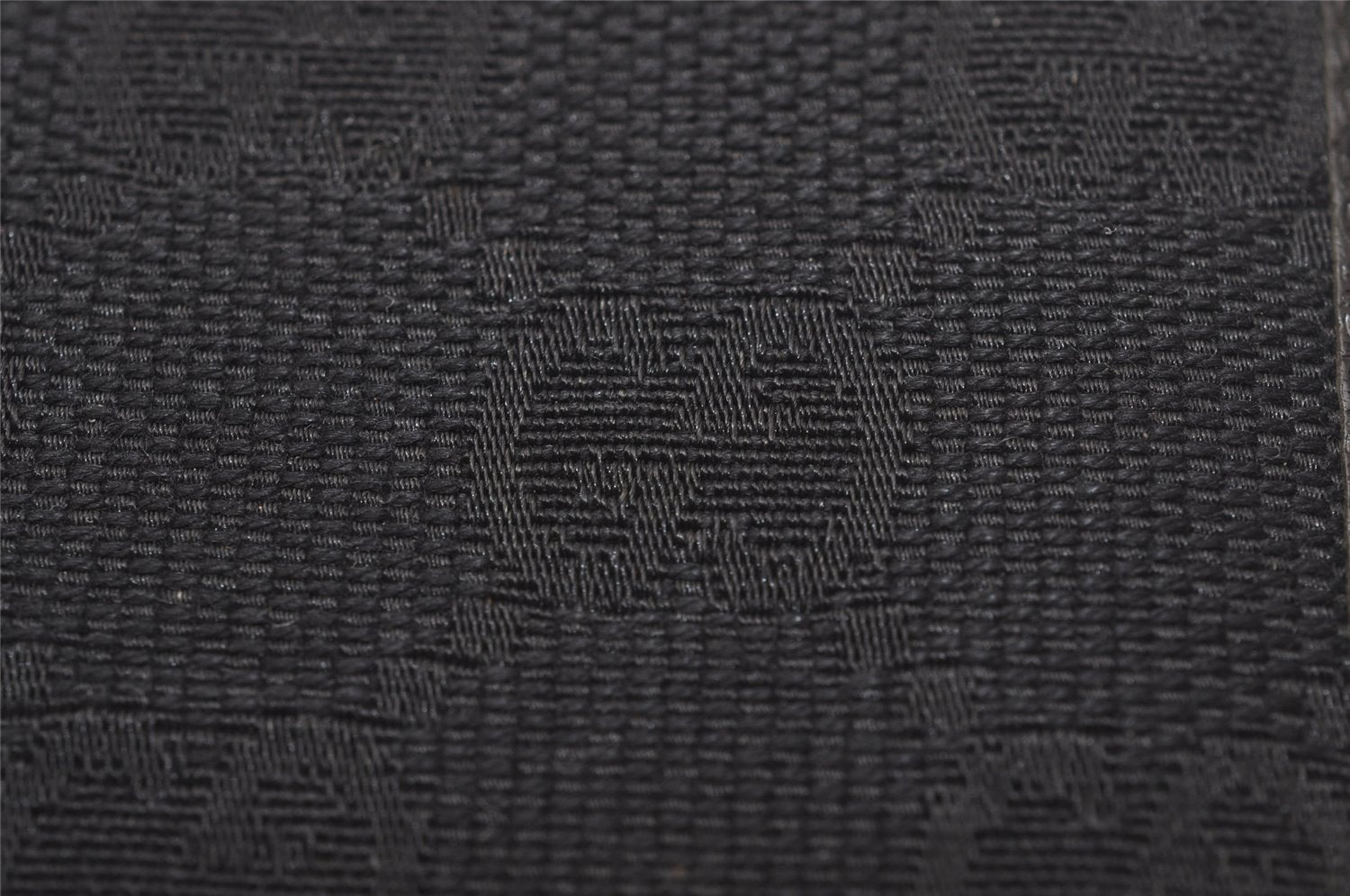 Authentic GUCCI Vintage Card Pass Case Purse GG Canvas Leather 04009 Black 7777J