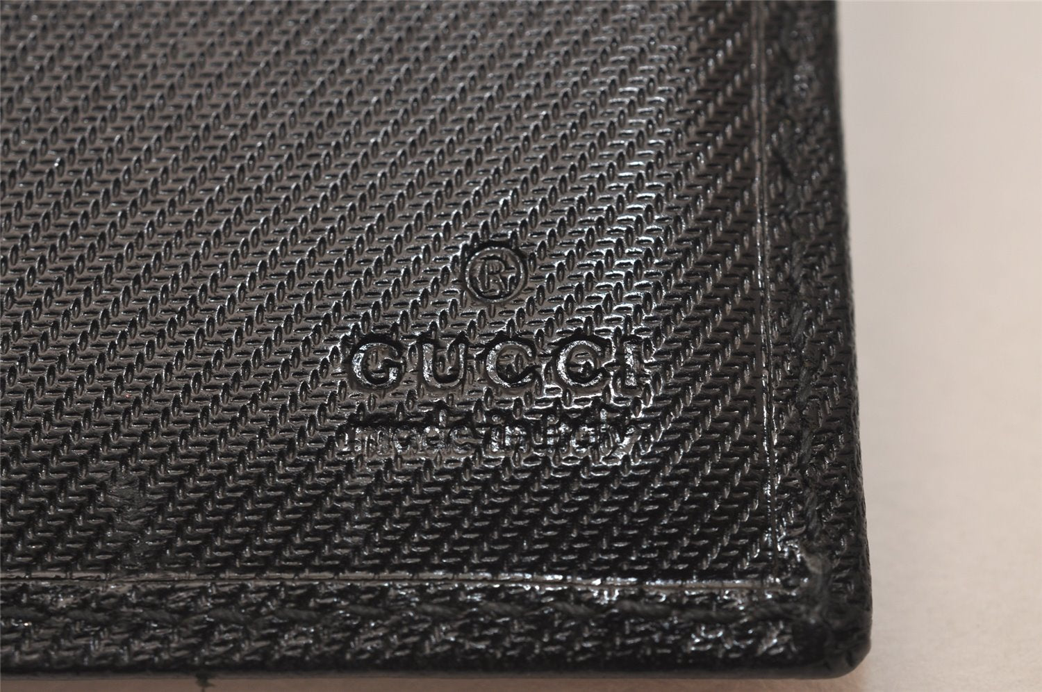 Authentic GUCCI Vintage Card Pass Case Purse GG Canvas Leather 04009 Black 7777J