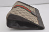Authentic GUCCI Web Sherry Line Clutch Hand Bag Purse GG PVC Leather Brown 7778I