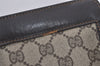 Authentic GUCCI Web Sherry Line Clutch Hand Bag Purse GG PVC Leather Brown 7778I