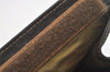 Authentic GUCCI Web Sherry Line Clutch Hand Bag Purse GG PVC Leather Brown 7778I
