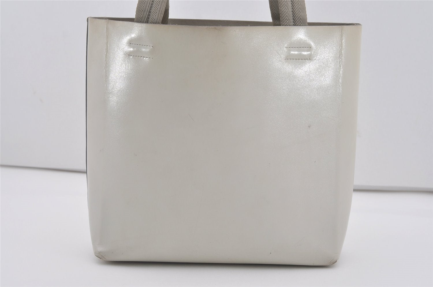 Authentic PRADA Vintage Leather Nappa Shoulder Tote Bag White 7779I