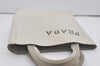 Authentic PRADA Vintage Leather Nappa Shoulder Tote Bag White 7779I