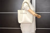 Authentic PRADA Vintage Leather Nappa Shoulder Tote Bag White 7779I