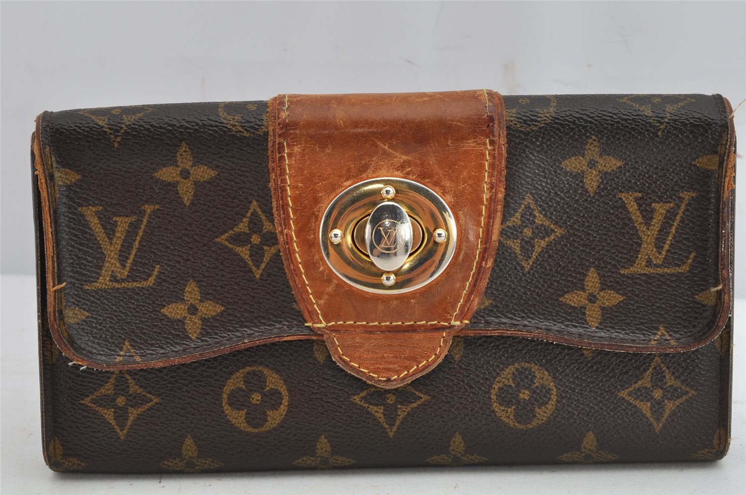 Authentic Louis Vuitton Monogram Portefeuille Boetie M63220 Purse Wallet 7779J