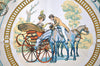 Auth HERMES Carre 90 Scarf "LA PROMENADE DE LONGCHAMPS" Silk Light Blue 7780I