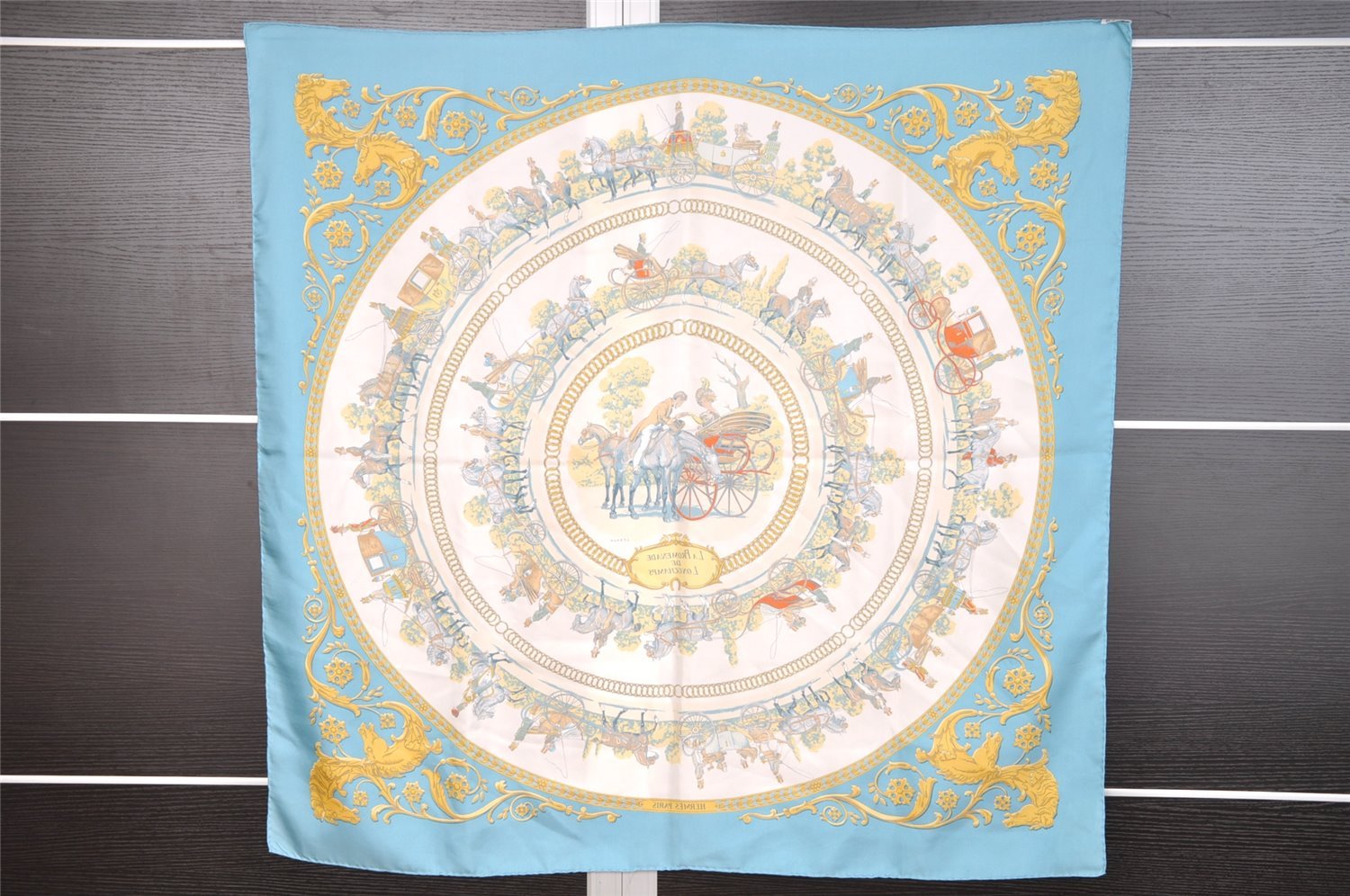 Auth HERMES Carre 90 Scarf 