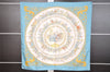 Auth HERMES Carre 90 Scarf "LA PROMENADE DE LONGCHAMPS" Silk Light Blue 7780I