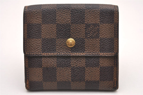 Auth Louis Vuitton Damier Porte Monnaie Billet Carte Credit N61652 Wallet 7781I