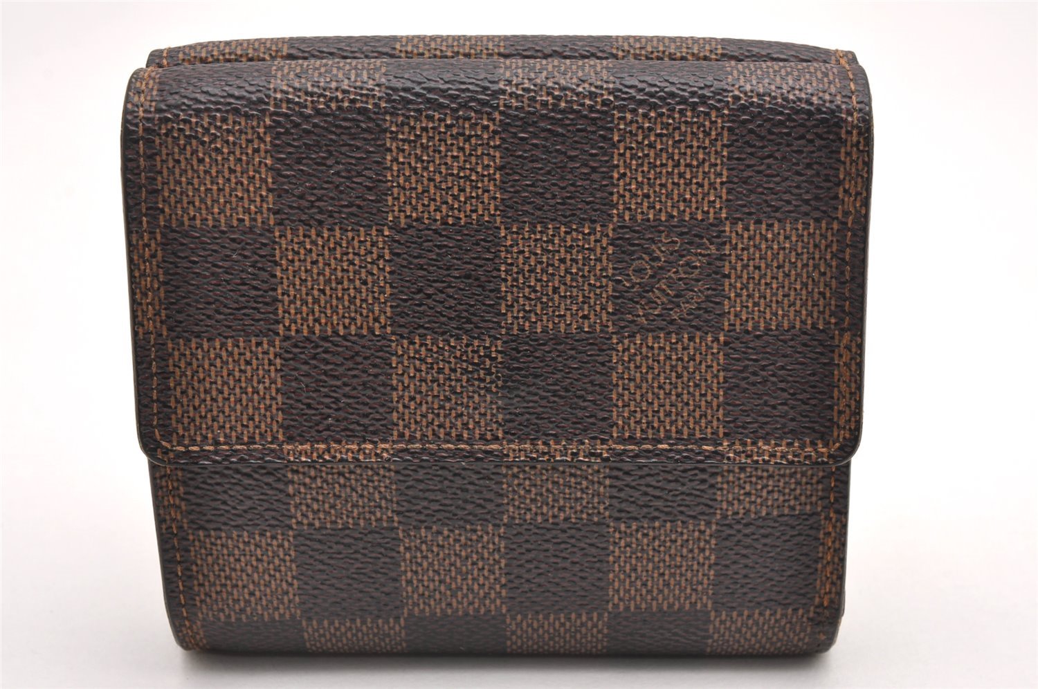 Auth Louis Vuitton Damier Porte Monnaie Billet Carte Credit N61652 Wallet 7781I
