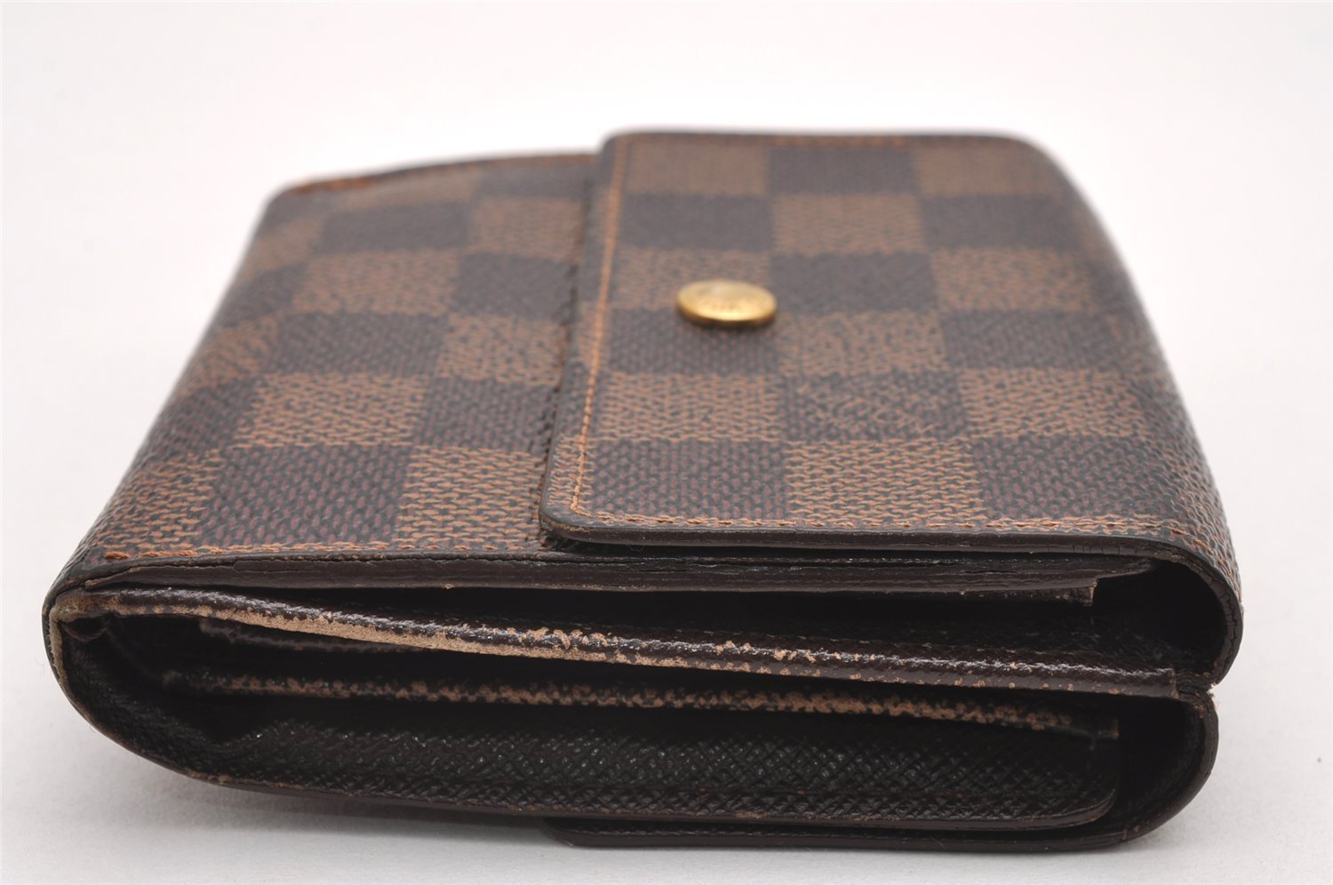 Auth Louis Vuitton Damier Porte Monnaie Billet Carte Credit N61652 Wallet 7781I