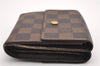 Auth Louis Vuitton Damier Porte Monnaie Billet Carte Credit N61652 Wallet 7781I